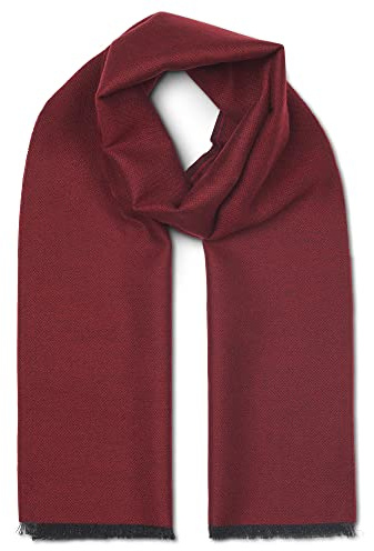 LOVARZI Merino Wool Scarf for Men & Women – Maroon Burgundy Red Men’s Winter Scarves - Luxury Gift for Him on Birthday, Christmas and more
