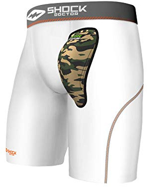 Shock Doctor Boys 235 Compression Short Hard Cup, Medium, White
