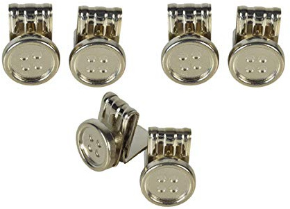 Olata 6-pack med knappar för hängslen i presentförpackning - Silver