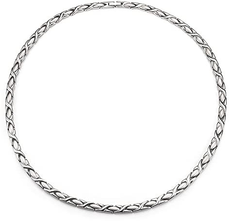 YINOX Titan Halskette für Männer oder Frauen Magnetic Healthy Solid Germanium Schmuck 53,3 cm / 5mm