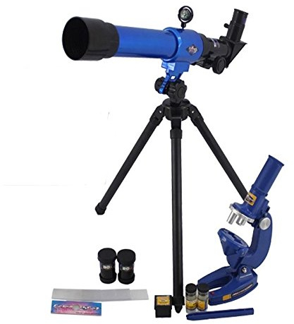 Microscope Childrens Science and Telescope Set with Tripod Kids Astronomy Toy - Explore the night sky with this astronomical telescope and give your children something to develop their skills.
