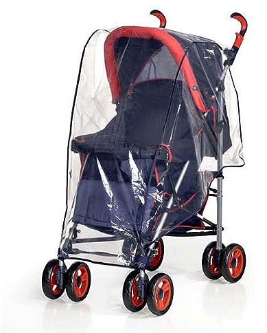 reer PEVA Universal-Regenschutz | mitwachsender Regenüberzug | für Kinderwagen, Buggys & Jogger | Universal Rain Cover | seitliche Belüftung, Klettmontage | PVC-freies Material