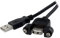 StarTech.com USBPNLAFAM1 Cavo Prolunga USB 2.0 per Montaggio a Pannello di Tipo A/A, F/M, 30 cm, Nero