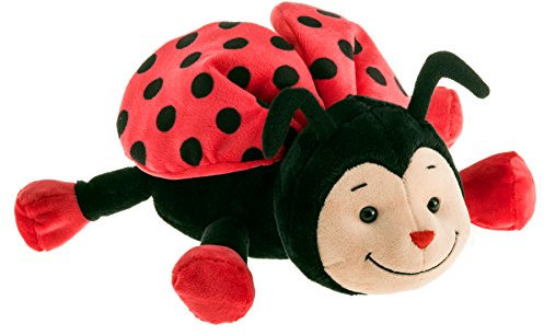 Schaffer 4343 Kuscheltier Marienkäfer Bolle L, 24 cm, schwarz-rot