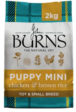 Burns Pet Nutrition Hypoallergenic Complete Dry Dog Food Puppy Mini Chicken and Rice 2 kg