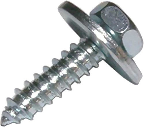 Dresselhaus Kombi-Blechschrauben-Z2-C, mit Sechskant nach DIN 7976, unverlierbaren Scheiben, Form B DIN 6903 und 6901, 6,5 x 16 mm, 100 Stück, galvanasiert verzinkt