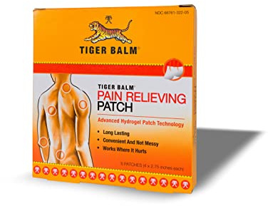 Tiger Balm Pain Relieving Patch, 5 Count