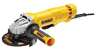Dewalt 125 mm Winkelschleifer (1.010 W) DWE4203 (Epoxidharz gepanzerte Motorwicklung, Sanftanlauf, Totmann-Schalter, inkl. Schutzhaube, Zusatzhandgriff, Spannflansch u. -mutter, Montagewerkzeug)