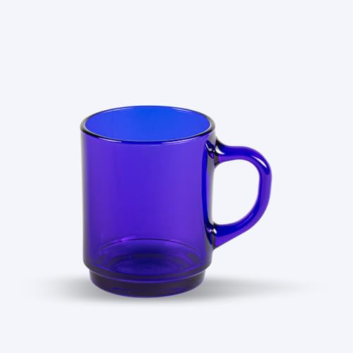 Duralex 26cl Blue Versailles 6pc Mug Set New (Free UK Postage)