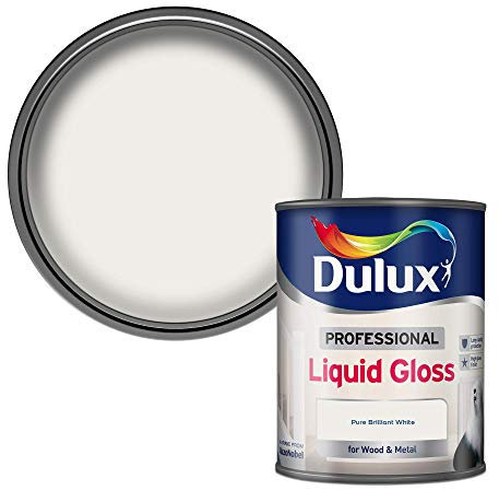 Dulux Professional Liquid Gloss Paint For Wood And Metal - Pure Brilliant White 750 ml