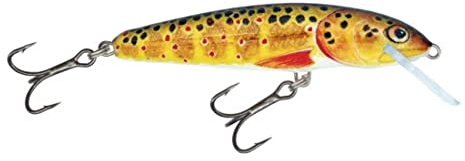 Salmo Minnow Wobbler, Farben:Trout, Länge/Gewicht/Laufverhalten/Tauchtiefe:5cm / 3g / schwimmend / 0.5-1.0m