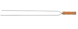 Tramontina Pincho para Barbacoa en Acero Inoxidable y Mango de Madera Certificada Dos Puntas 85 cm