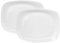 Bormioli Rocco Parma Set Piatto Da Portata, 325 X 240 X 23 mm, piatto da portata in vetro opale bianco, rettangolare, Evergreen Elegante Design