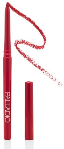 Palladio Retractable Waterproof Lip Liner High Pigmented and Creamy Color Slim Twist Up Smudge Proof Formula with Long Lasting All Day Wear No Sharpener Required, Red Rose
