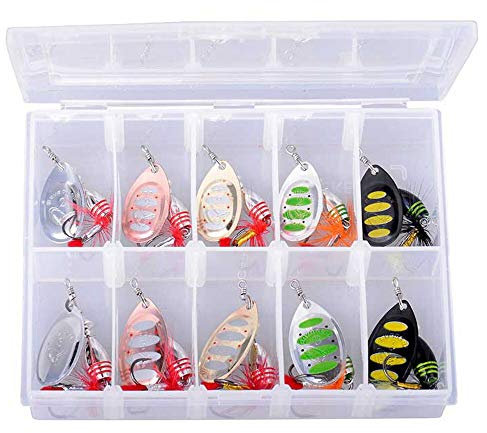 Savage Gear Rotex Spinner Kit - Premium Spinner für Angler, die auf Forelle, Lachs, Hecht & Co. Angeln, Custom Japanese Treble Hooks, sofortige Rotation, Süß- und Salzwasserfischen Assorted Varied