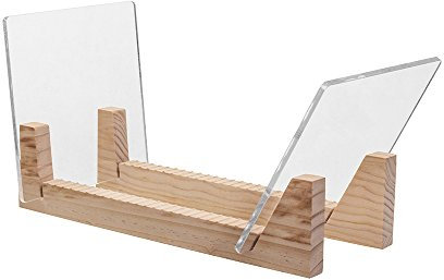 KAIU Schallplatten Aufbewahrung | Kiefernholz mit robustem transparentem Acrylhalter | Premium Design Geeignet für 12 LPs oder 7 | LP Aufbewahrungskoffer von 50 Records (Natur)