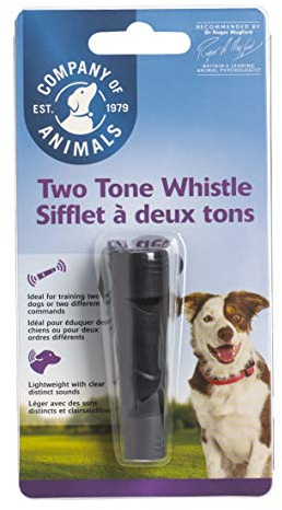 The Company of Animals Two Tone Whistle, Train Two Dogs, Train Different Commands, Tough Material, Lanyard Included, Traditional, Recall Training, Dog and Puppy Training