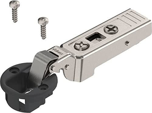 Blum - Charniere de meuble ouverture a 94 degres pour porte en verre-pour porte jumelee demi recouvrement - Réf..75T4200 - Type de boitier.A VISSER -