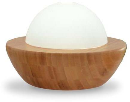 Zen'Arôme - Diffuser für Ätherisches Öl Belisia - Ultraschall Kaltluft Diffuser - Aromatherapie - Elektrischer Diffuser für Raumduft - Multifunktionale LED-Beleuchtung - Natürlich Bambus und Glas
