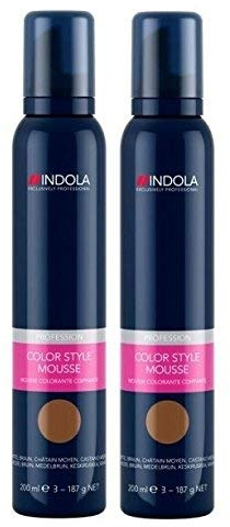 Indola Colour Mousse 200 ml – Medium braun X2