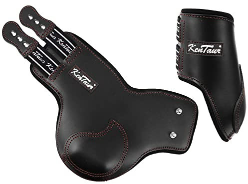 KenTaur Leder-Streichkappen Roma, Farbe: black, Große: Pferd
