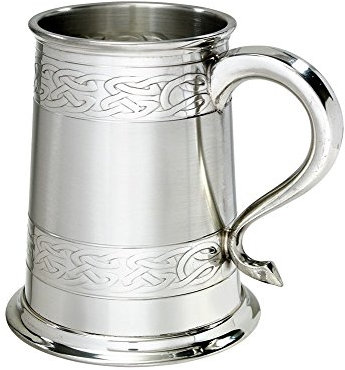 WWP Embossed Celtic Bands One Pint Pewter Tankard