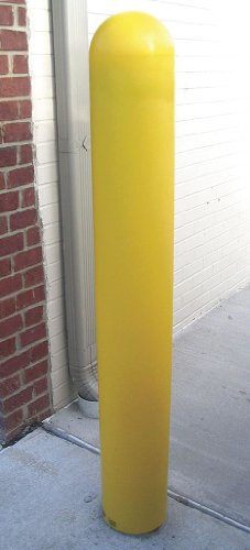 IDEAL SHIELD 1/4 Yellow Dome Top Safety Bollard Cover 4 x 52, LDPE Plastic Bollard Post Sleeve, UV and Weather Resistant