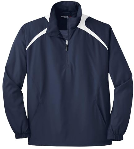 SPORT-TEK Unisex Half Zip Wind Shirt | Windbreaker Jacket for Men & Women, Lightweight Pullover