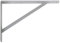 Amig - Regalwinkel Edelstahl Mod. 9 | Metallwinkel für Regale | Regalhalterung | Farbe Metallisch Grau | Maße: 600 x 375 mm | Empfohlenes max Gewicht: 225 kg