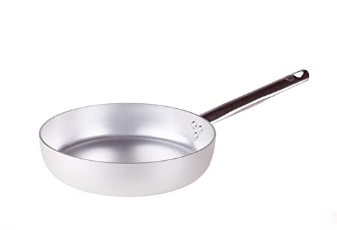 Pentole Agnelli ALMA11132 Poêle Droite avec Poignée en Acier Inoxydable, Aluminium, 32 cm