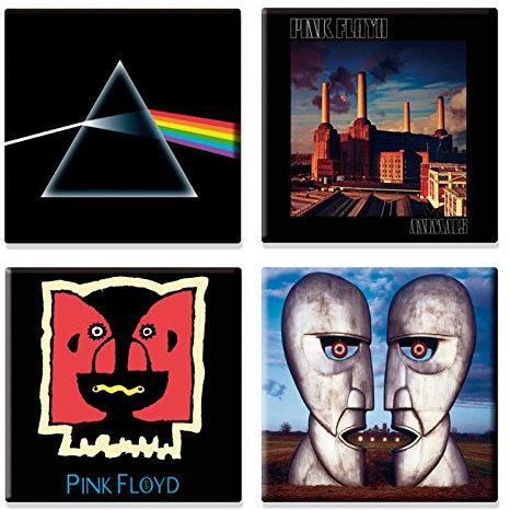Pink Floyd Dark Side of The Moon Official 4 x Fridge Magnet Gift Set One Size