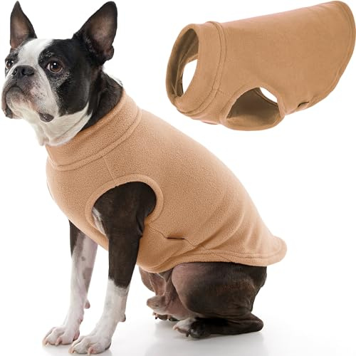 Gooby Stretch Fleece Pull Over Cold Weather Dog Vest, X-Large, Sand