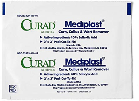 Curad Mediplast Corn, Callus & Wart Remover, 2 Pads