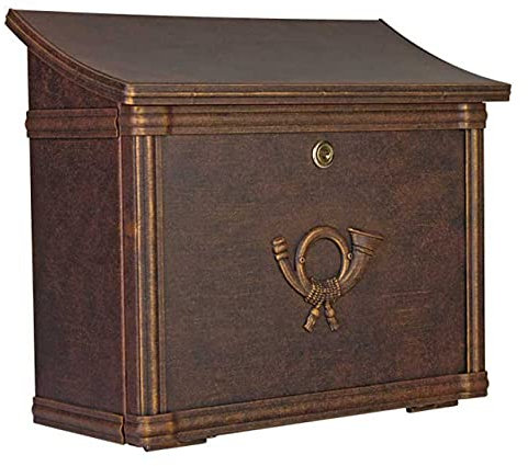 Heibi - Briefkasten Merito 64393-002 Edelstahl Braun / Gold patiniert