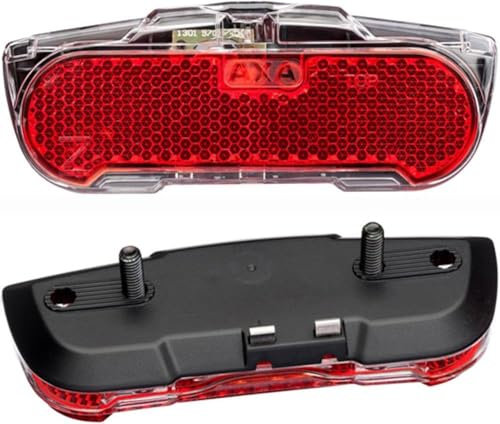 Axa Unisex – Erwachsene Slim Steady LED-Gepäckträgerrücklicht, Schwarz, Einheitsgröße