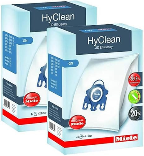 2 x Miele GN HyClean 3D Efficiency Dust Bags S2000 / S5000 / S8000 / Classic/Complete Series