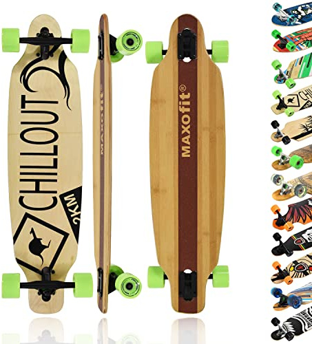 MAXOfit ® Deluxe Longboard Chillout No. 19, Drop Through, 9 Couches, ABEC 11