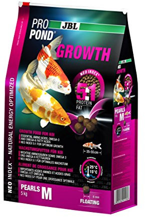 JBL Cibo di Crescita per Koi, mangime Speciale per mangime ProPond Growth, Misura M, 5,0 kg