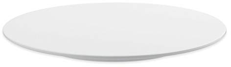 Thermohauser - Piatto per torta in melamina bianco, rotondo, diametro 30,0 x 2,5 cm, con base fissa, in plastica