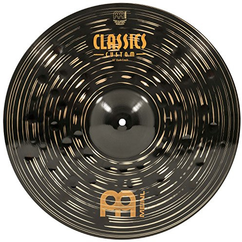 Meinl Cymbals Classics Custom Dark Crash Cymbal 18 inch (Video) for Drum Set (45,72cm) B12 Bronze, Dark Finish, Made in Germany (CC18DAC)