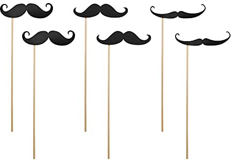 Photo Booth Mustache 24 cm Pack of 6