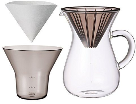 Glass Coffee Carafe 1.1L with Filter Holder and 20 Filters by Kinto from Japan