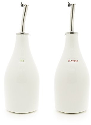 Keith Brymer Jones - Word Range - Ceramic Oil & Vinegar Bottle Set - Gift Boxed - Oil and Vinegar - 300ml