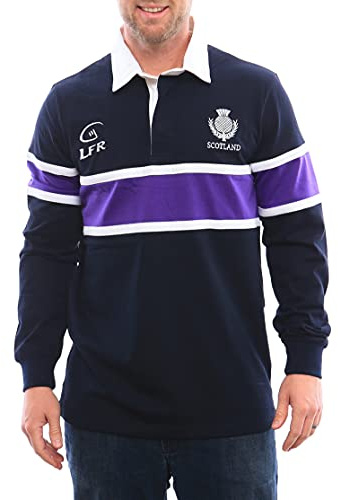 Scotland Thistle Long Sleeve Rugby Jersey (XL)