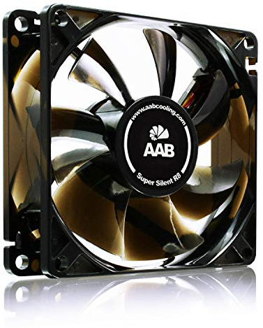 AABCOOLING Super Silent R8 - Tyst och Effektiv 80mm Fodralfläkt med 4 Vibrationsdämpare, 12V Fläkt för PC-kylning och CPU, 8cm Kylfläkt med Högt Luftflöde och FDB-lager