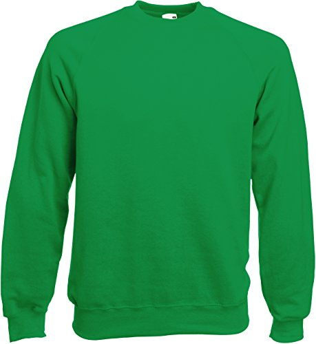 Fruit of the Loom Women's Men's Long Sleeve Sweat Jacket - green - M