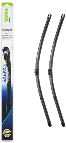 VALEO Silencio Escobilla - VF869 - Kit de Alto Rendimiento, Visibilidad Superior en Carretera, Fácil Instalación, Hojas Planas Originales de 650mm/650mm - Delanteras - Juego de 2 Escobillas - 577869