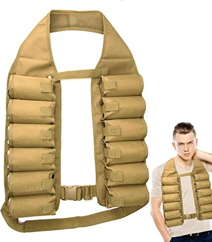 JPSDOWS Cintura Gilet Birra | Cintura per Gilet per Bere - Portabevande per Cintura da Esterno, portabevande per Gilet da 12 Tasche, per griglia per Arrampicata Alpinismo