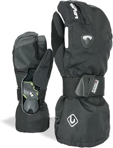 Level Fly - Snowboard Handschuhe, Thermohandschuhe Winter Herren mit Verstellbarem Riemen und Stulpe, Ski- und Winterhandschuhe Herren Wasserdicht, Atmungsaktiv für Snowboard und Skifahren - 1 Paar
