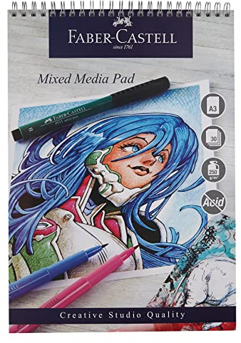 Faber-Castell Creative Studio Mischtechnik-Block, A3 250 g / m² Block mit 30 Blatt